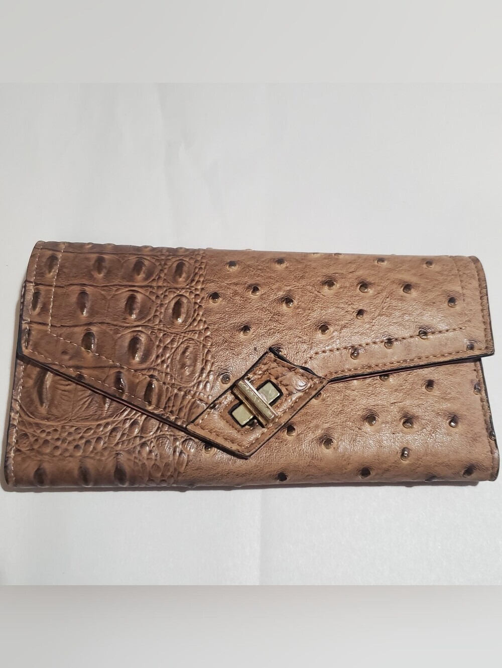 OSTRITCH WALLET . BROWN  Card Holder